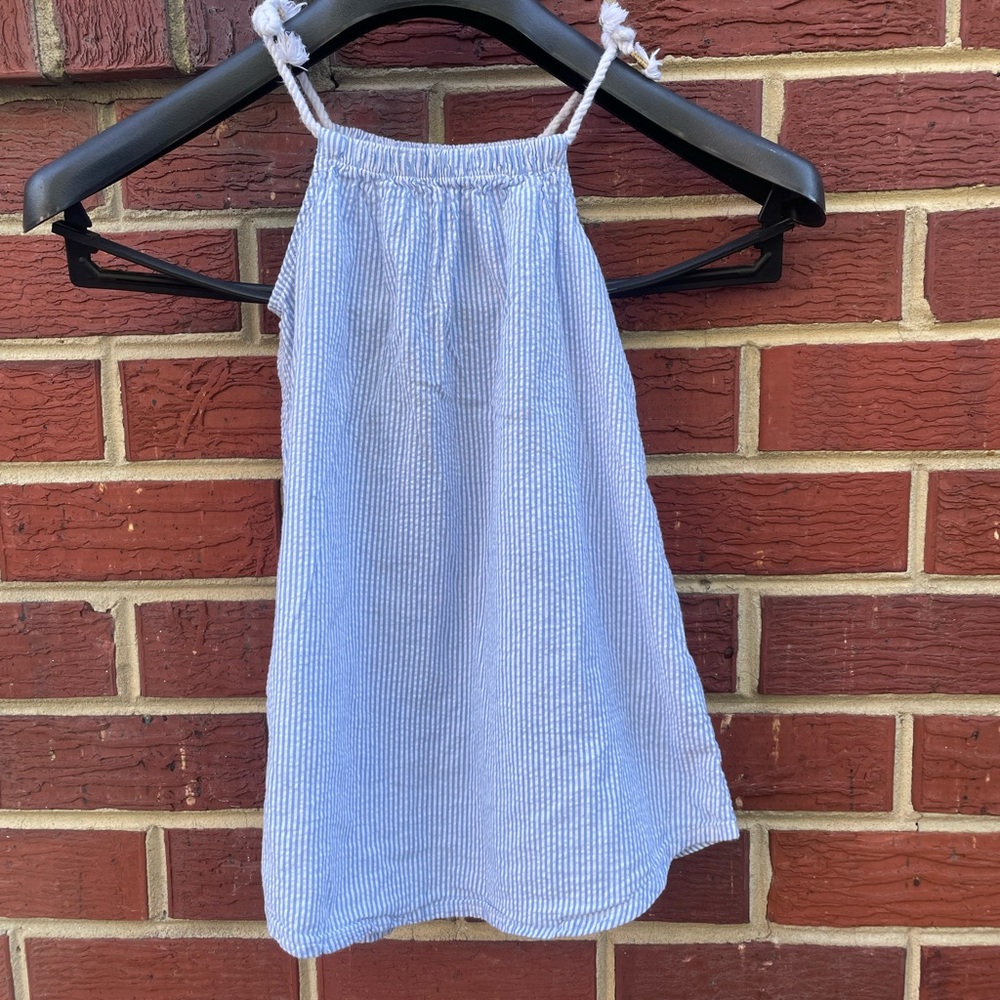 H&M Light Blue and White Summer Dress